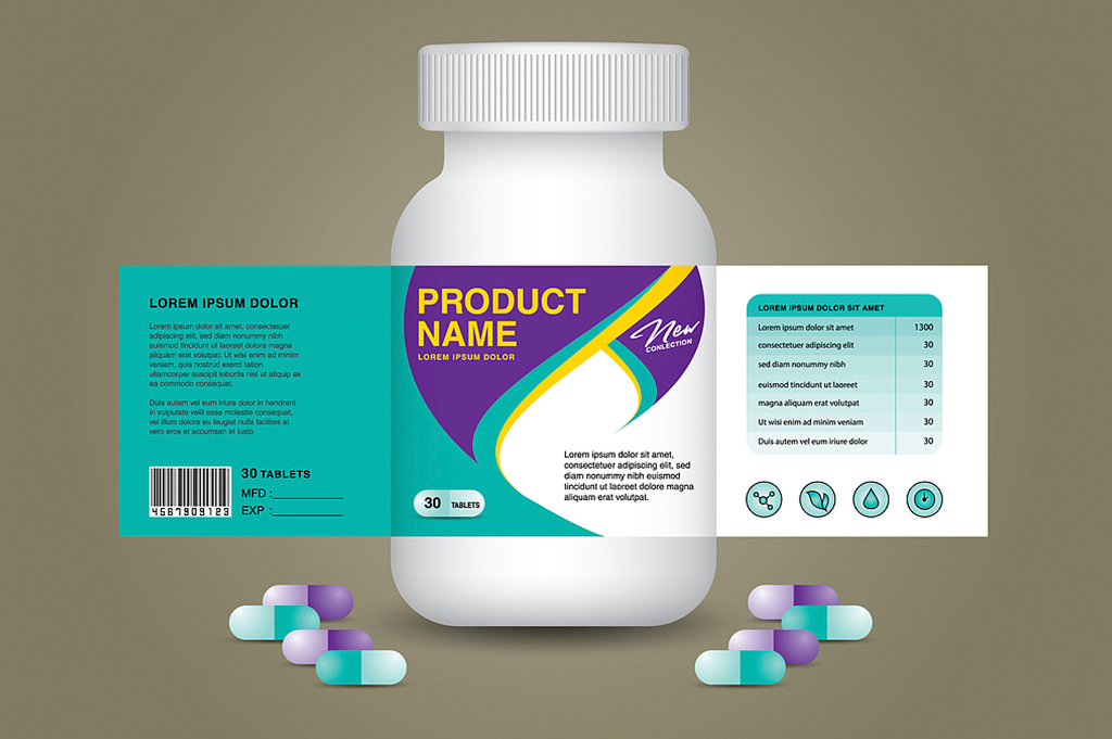 Pharmaceutical product labels printed with precision flexo printing machines