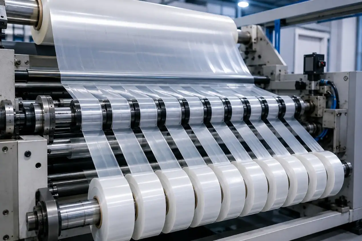 Slitting machine tension problems during film slitting and rewinding