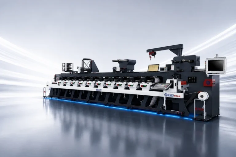Modular flexo printing machine for label and packaging production
