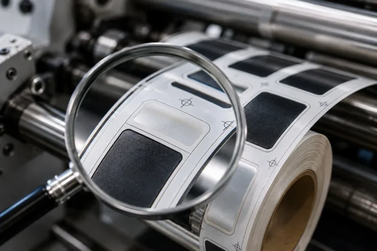 Label die cutting accuracy and registration on a rotary die cutting machine